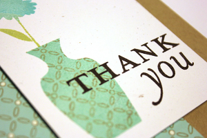Thank You Flower Card - detail