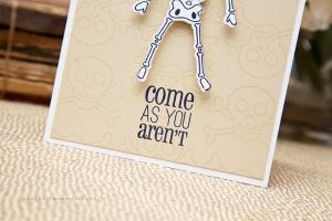 Come As You Aren't Halloween Invitation detail