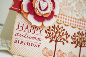 Happy Autumn Birthday Card