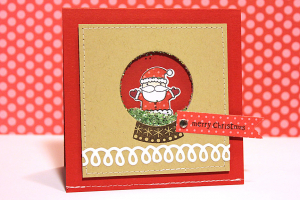 Santa Snow Globe Shaker Card