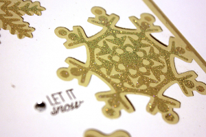 Glittering Let it Snow Card - detail