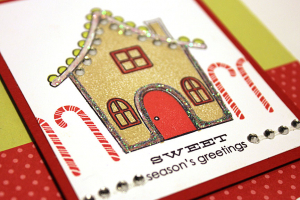 Sweet Gingerbread Greetings Card - detail