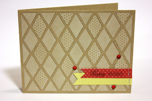 Happy Holidays Harlequin Card