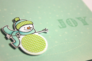 Snowy Joy Card - detail
