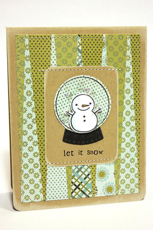 Calico Let it Snow Globe Card