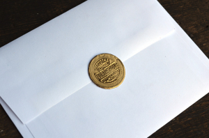 Desk of Santa embossed seal