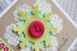 You Make Me Smile card - detail