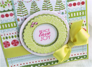 Peace, Love, Joy Wreath detail