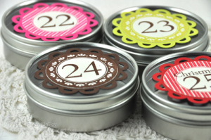Advent Calendar tins detail