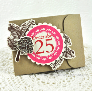 December 25 gift card holder