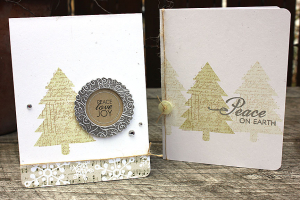 Layered Postmarks Tree Cards