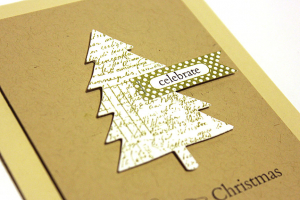 Celebrate Christmas Tree Card - detail