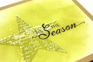 Postmarked Holiday Star Card - detail