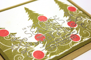 Season's Trees Trio Card - detail