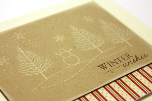 Snowy Winter Wishes Card - detail