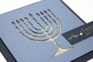 Festival of Lights Shaker Card - detail