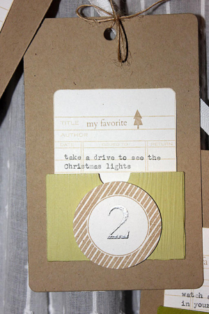 12 Days of Christmas Countdown Garland - detail