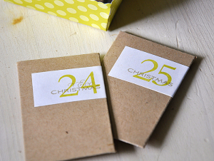 Christmas Envelope Countdown Detail