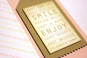 Stitched Smile & Enjoy Card - detail