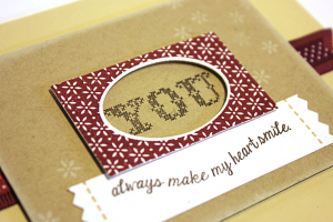 You Make my Heart Smile Card - detail