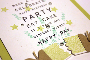 Happy Birthday Party Popper Card - detail