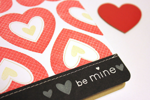 Be Mine Heart Note Card - detail