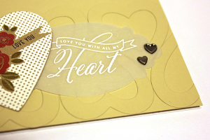 Love You With All My Heart Card - detail