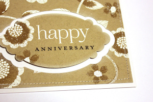 Happy Anniversary Tapestry Card - detail
