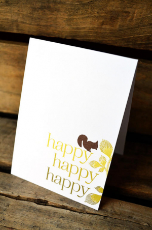 Happy Squirrel card