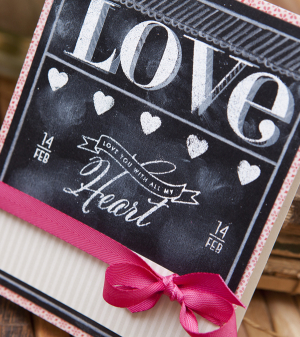 Supplies  Stamps: Sending My Love Ink: Versamark, White Cardstock: True Black,  Other: Raspberry Fizz twill tape, white colored