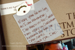 The Christmas Story - journaling detail