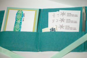 Snowflake Card Sending Kit - inside
