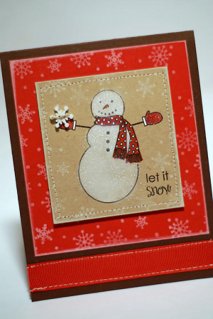 Let it Snow Snowman Card