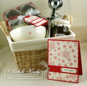 Let is Snow basket & card