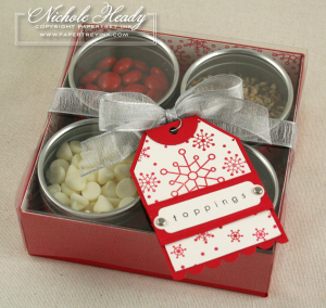 finished toppings box