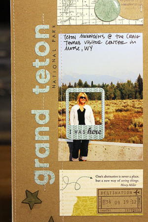 Grand Teton Scrapbook Page - added title