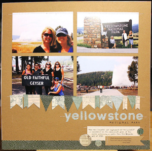 Yellowstone Scrapbook Page
