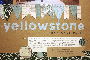 Yellowstone Scrapbook Page - detail