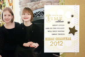 Christmas Time Scrapbook Page - detail