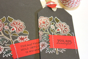 Fancy Folk Art Card & Tag - detail