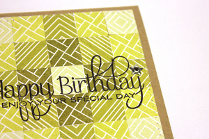 Happy Birthday Squared Card - detail