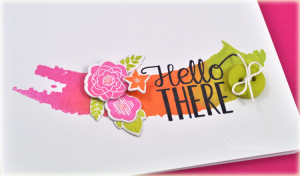 Watercolor Hello There detail