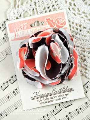 Fabric Flower Hair Pin