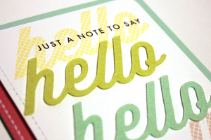 Hello Note Card - detail