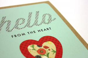 Hello From the Heart Card - detail