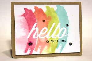 Watercolored Hello Card