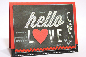 Hello Love Chalkboard Card