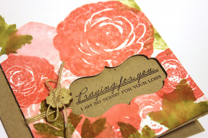 Garden Sympathy Card - detail