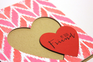 Dear Friend Heart Card - detail
