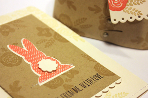 Bunny With Love Card & Easter Basket - detail